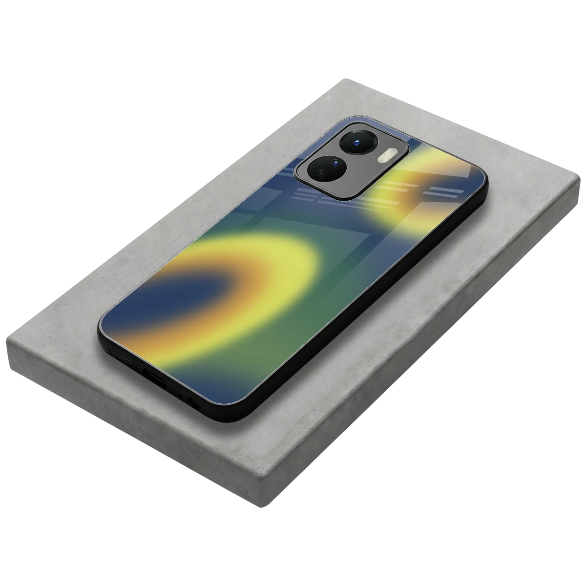 Aqua Sunset stylish phone case for vivo y16 | glossy glass and slim fit