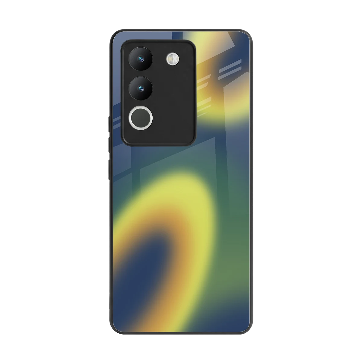 Aqua Sunset back phone cover | glass case for vivo y200 5g