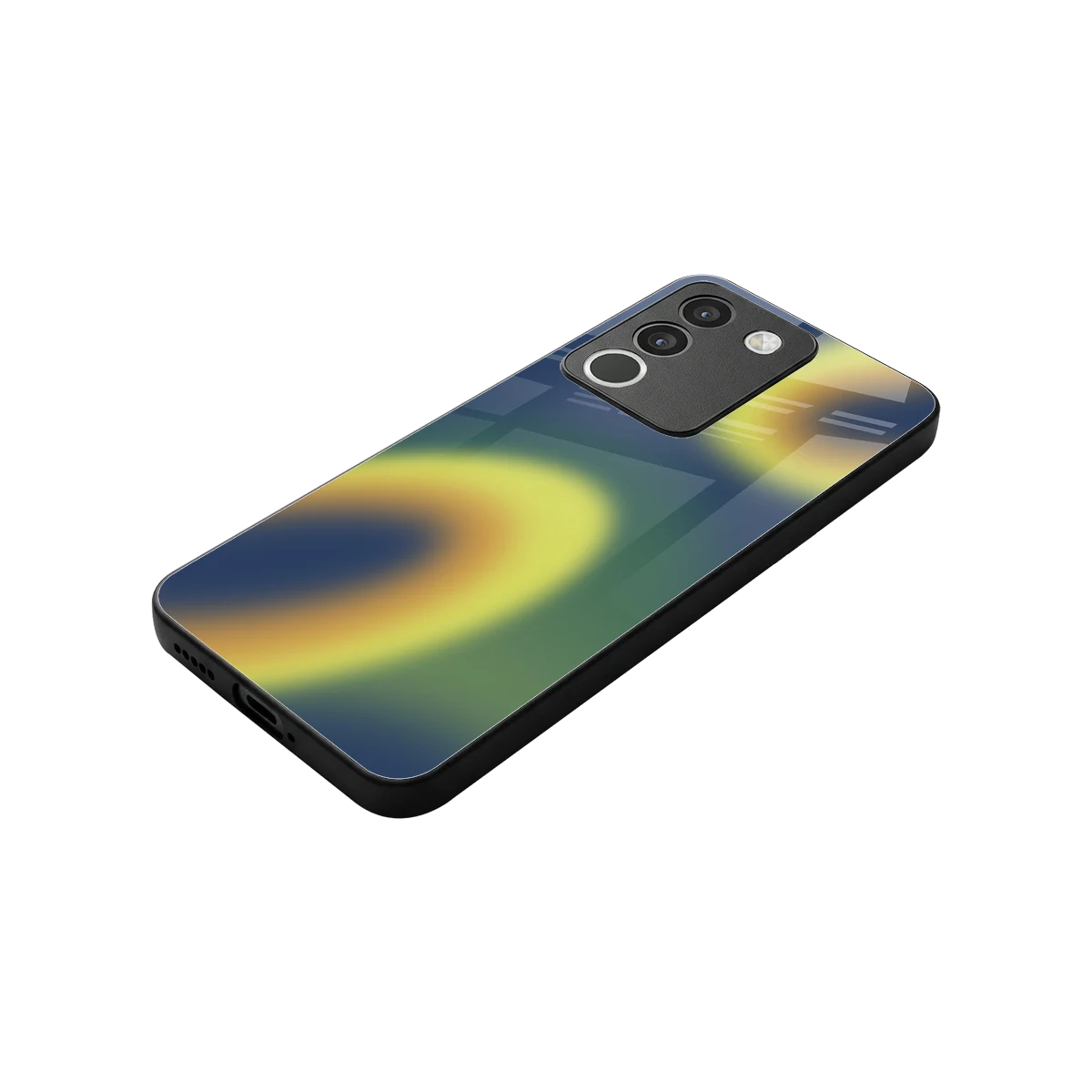 Aqua Sunset stylish phone case for vivo y200 5g | glossy glass and slim fit