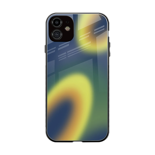 Aqua Sunset back phone cover | glass case for iphone 12