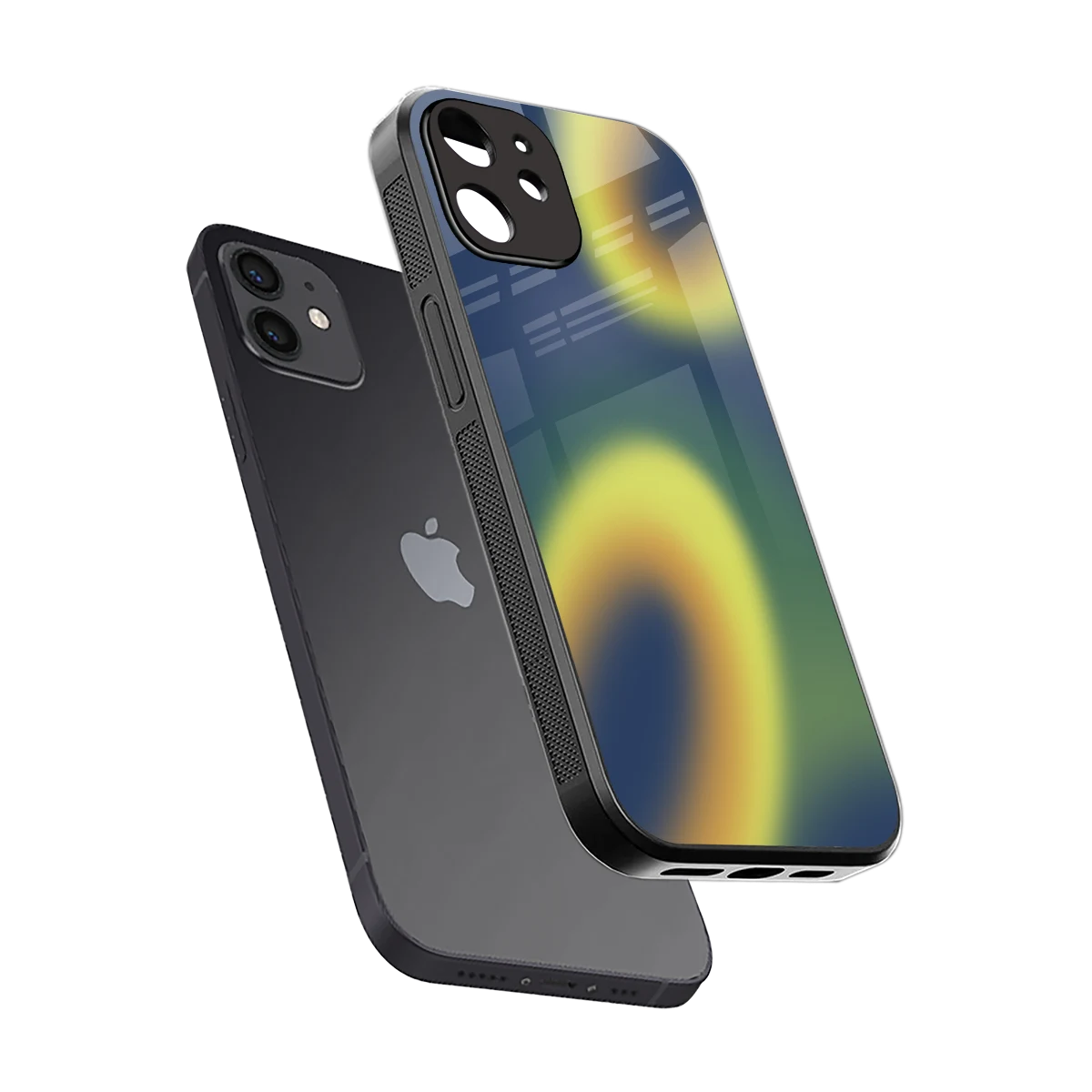 Aqua Sunset sleek iphone 11 cover with tempered glass back and TPU edges