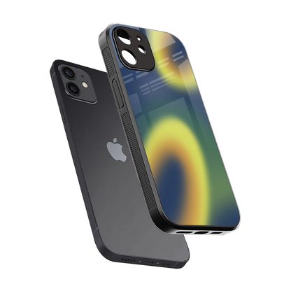 Aqua Sunset sleek iphone 11 cover with tempered glass back and TPU edges