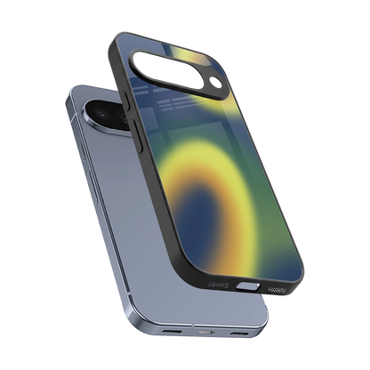 Aqua Sunset sleek google pixel 10 cover with tempered glass back and TPU edges