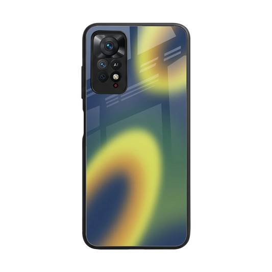 Aqua Sunset back phone cover | glass case for redmi note 11 pro