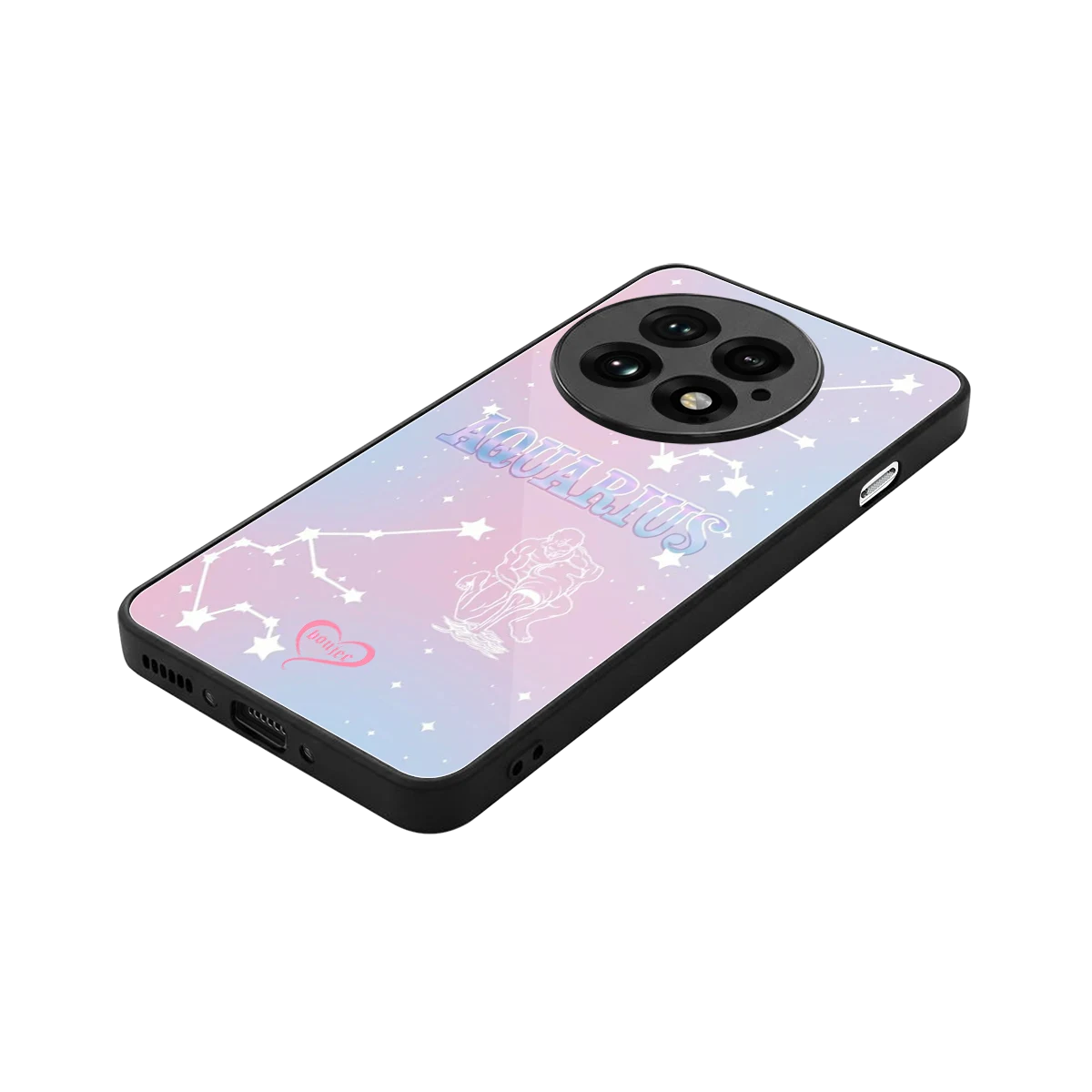 Aquarius Aura stylish phone case for oneplus 13 | glossy glass and slim fit