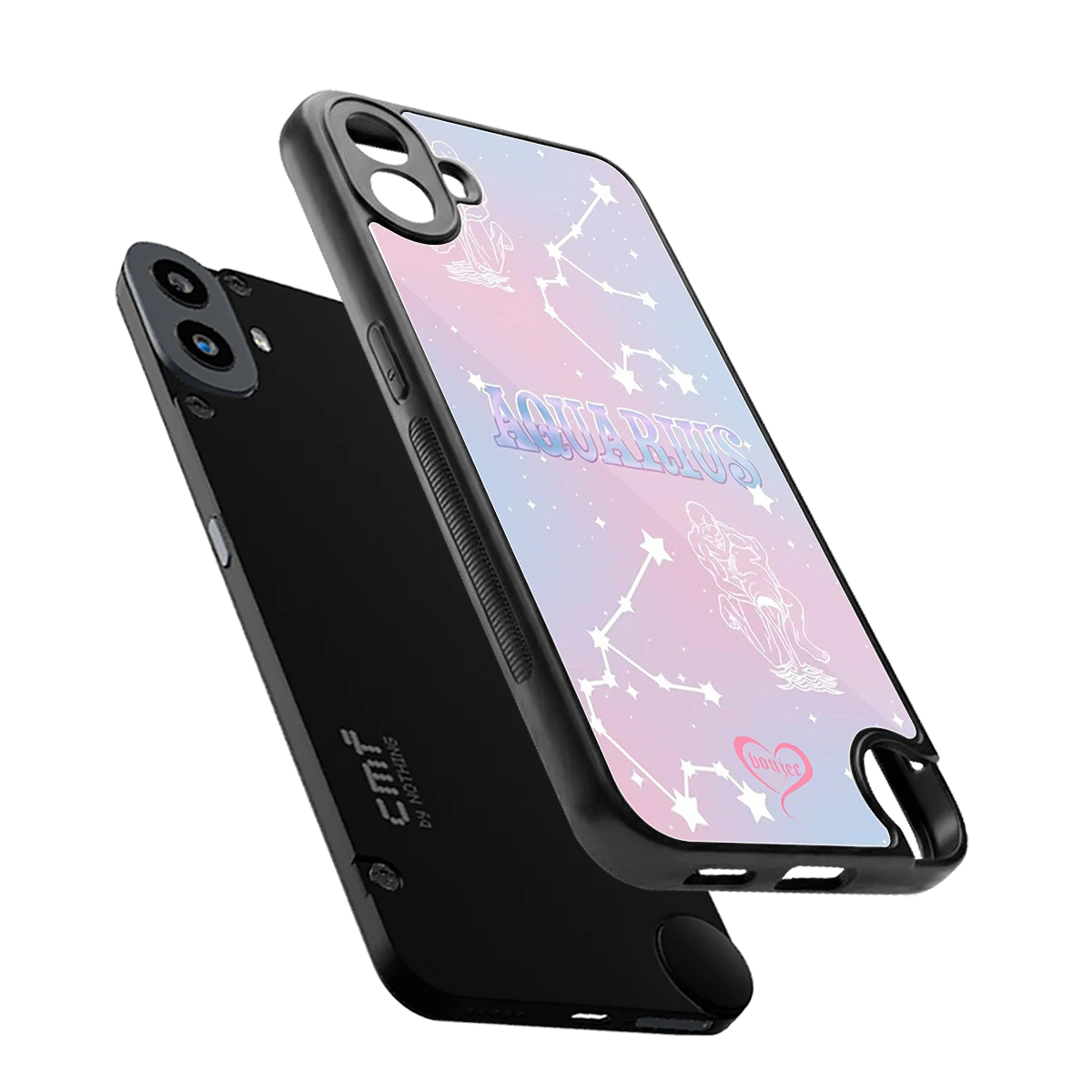 Aquarius Aura sleek cmf nothing phone 1 cover with tempered glass back and TPU edges