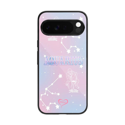 Aquarius Aura back phone cover | glass case for google pixel 10 pro xl