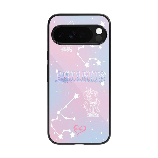 Aquarius Aura back phone cover | glass case for google pixel 10 pro xl