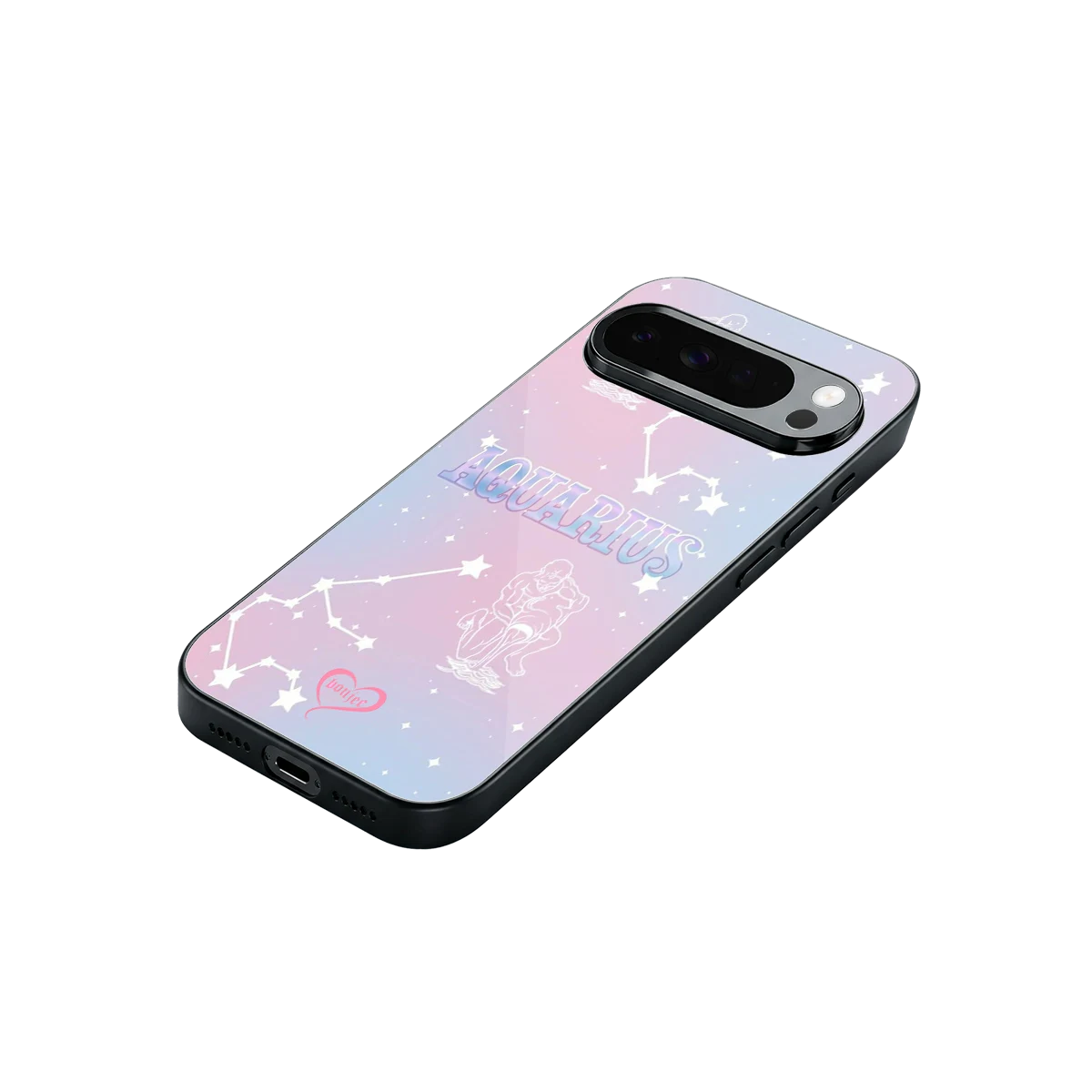 Aquarius Aura stylish phone case for google pixel 10 pro xl | glossy glass and slim fit