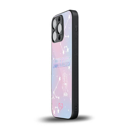 Aquarius Aura iphone 12 pro mobile cover | shockproof glass phone case
