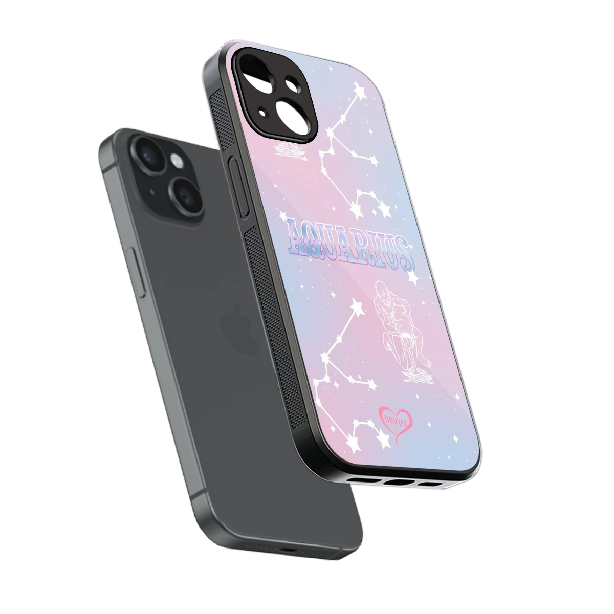 Aquarius Aura sleek iphone 14 cover with tempered glass back and TPU edges