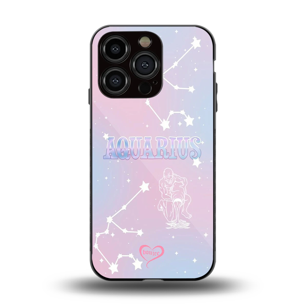 Aquarius Aura back phone cover | glass case for iphone 15 pro