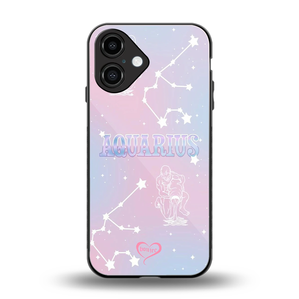 Aquarius Aura back phone cover | glass case for iphone 16