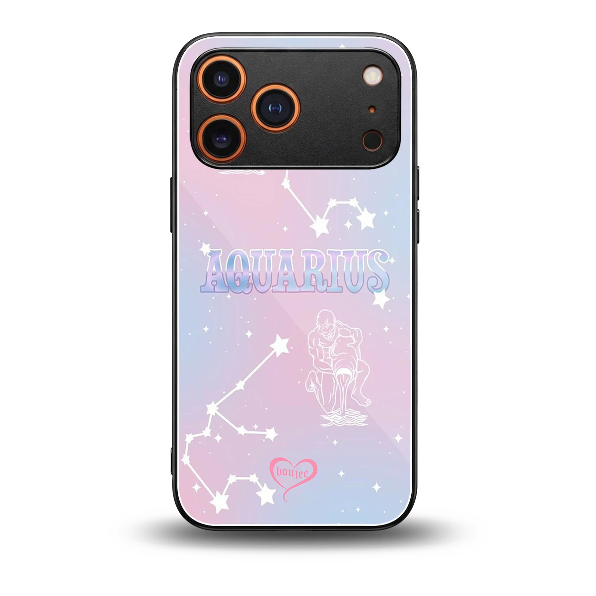 Aquarius Aura back phone cover | glass case for iphone 17 pro