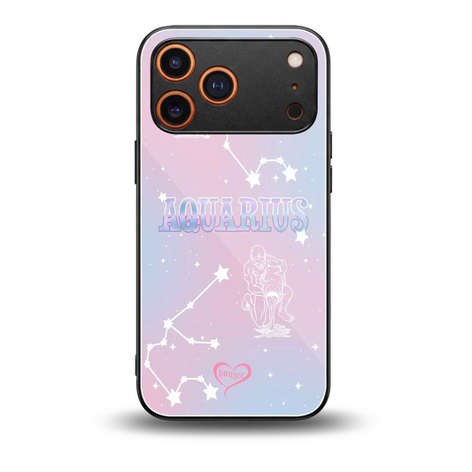Aquarius Aura back phone cover | glass case for iphone 17 pro max