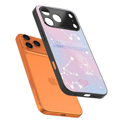 Aquarius Aura sleek iphone 17 pro cover with tempered glass back and TPU edges