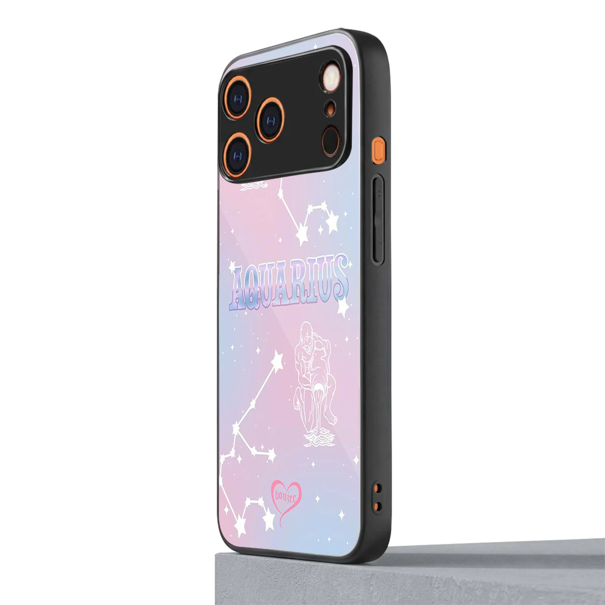 Aquarius Aura iphone 17 pro mobile cover | shockproof glass phone case