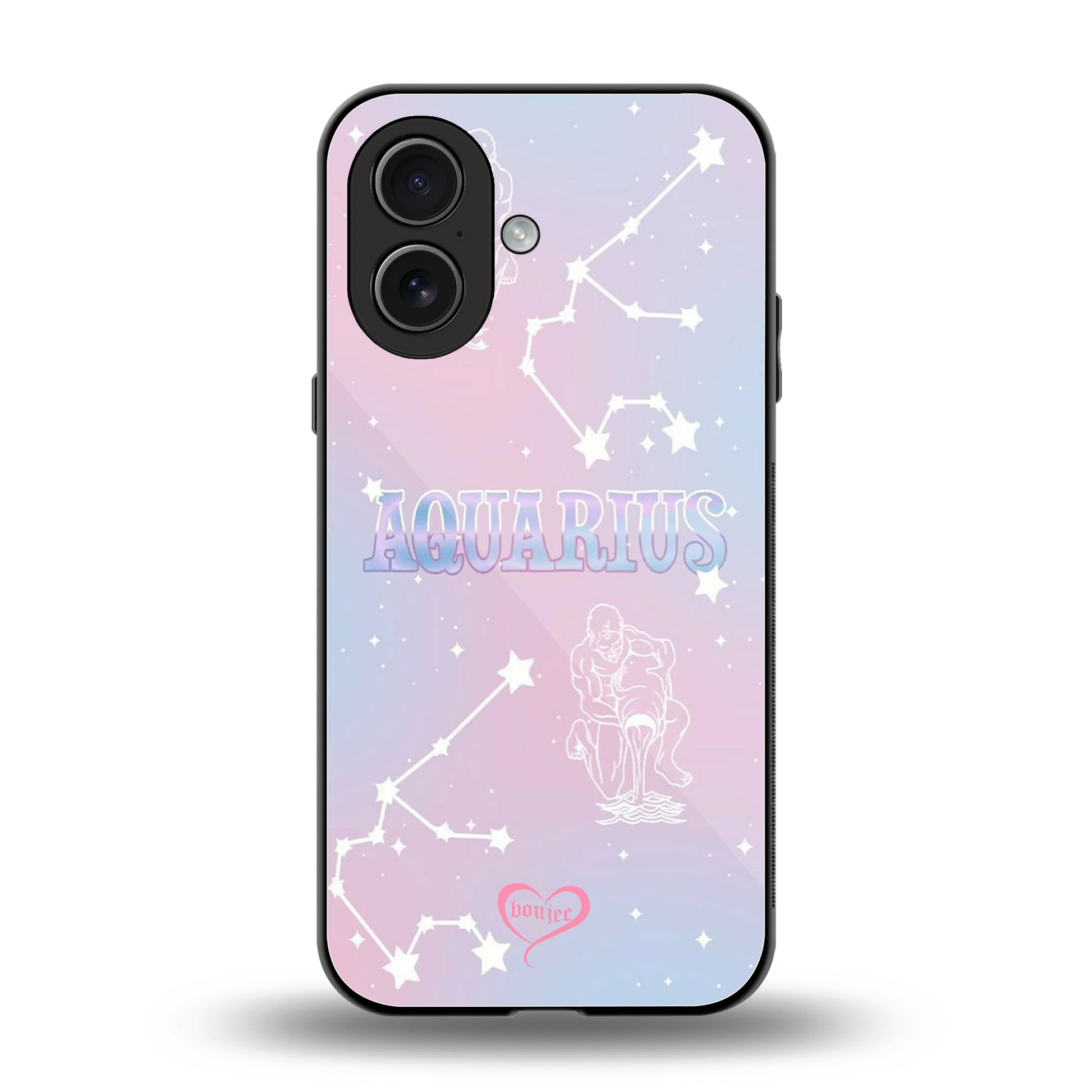 Aquarius Aura back phone cover | glass case for iphone 17