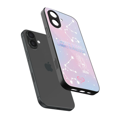 Aquarius Aura sleek iphone 17 cover with tempered glass back and TPU edges
