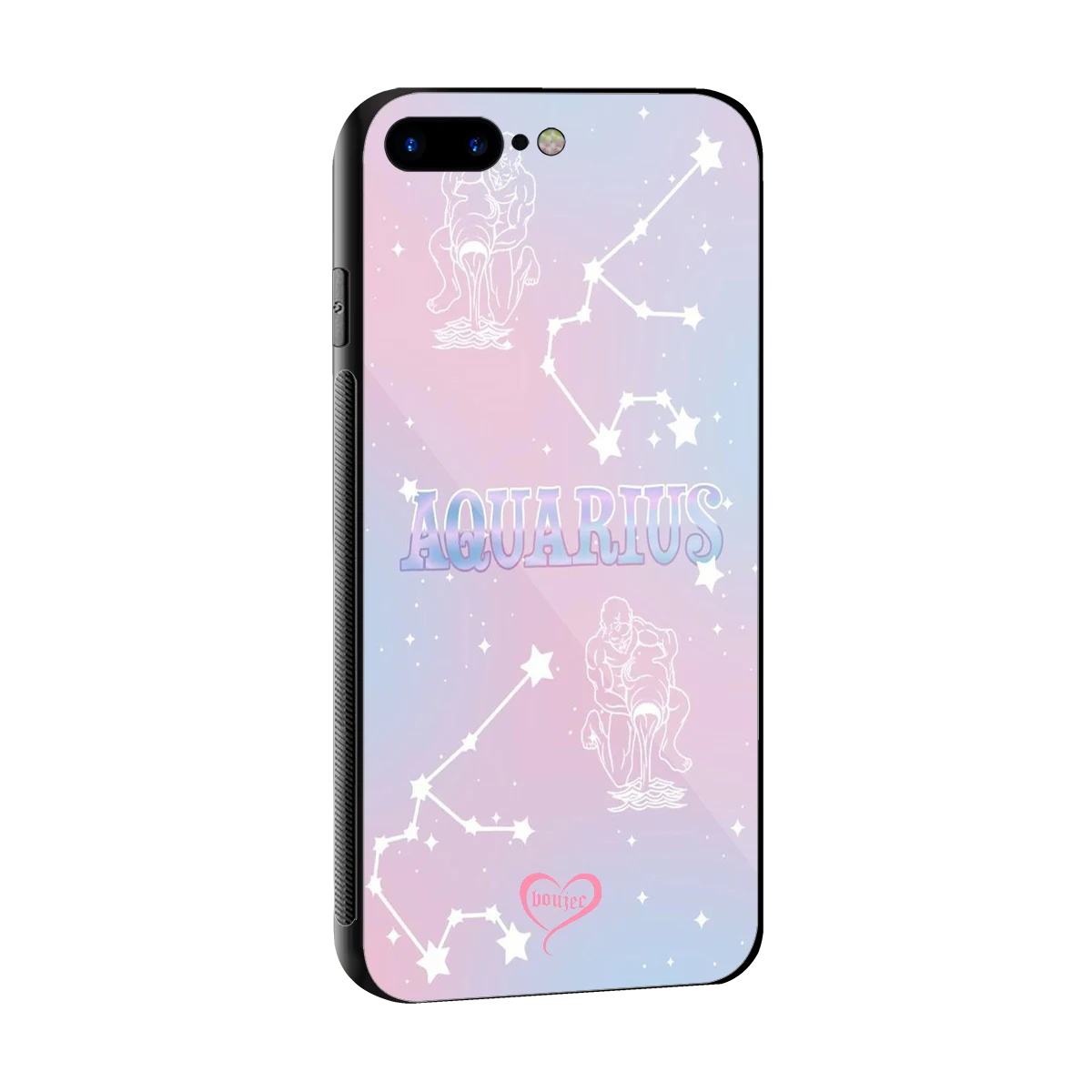 Aquarius Aura sleek iphone 8 plus cover with tempered glass back and TPU edges