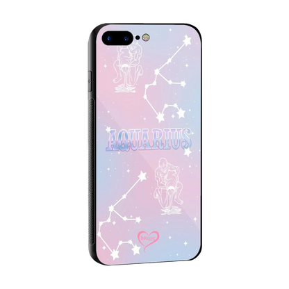Aquarius Aura sleek iphone 8 plus cover with tempered glass back and TPU edges