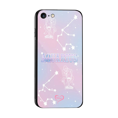 Aquarius Aura sleek iphone 7 cover with tempered glass back and TPU edges