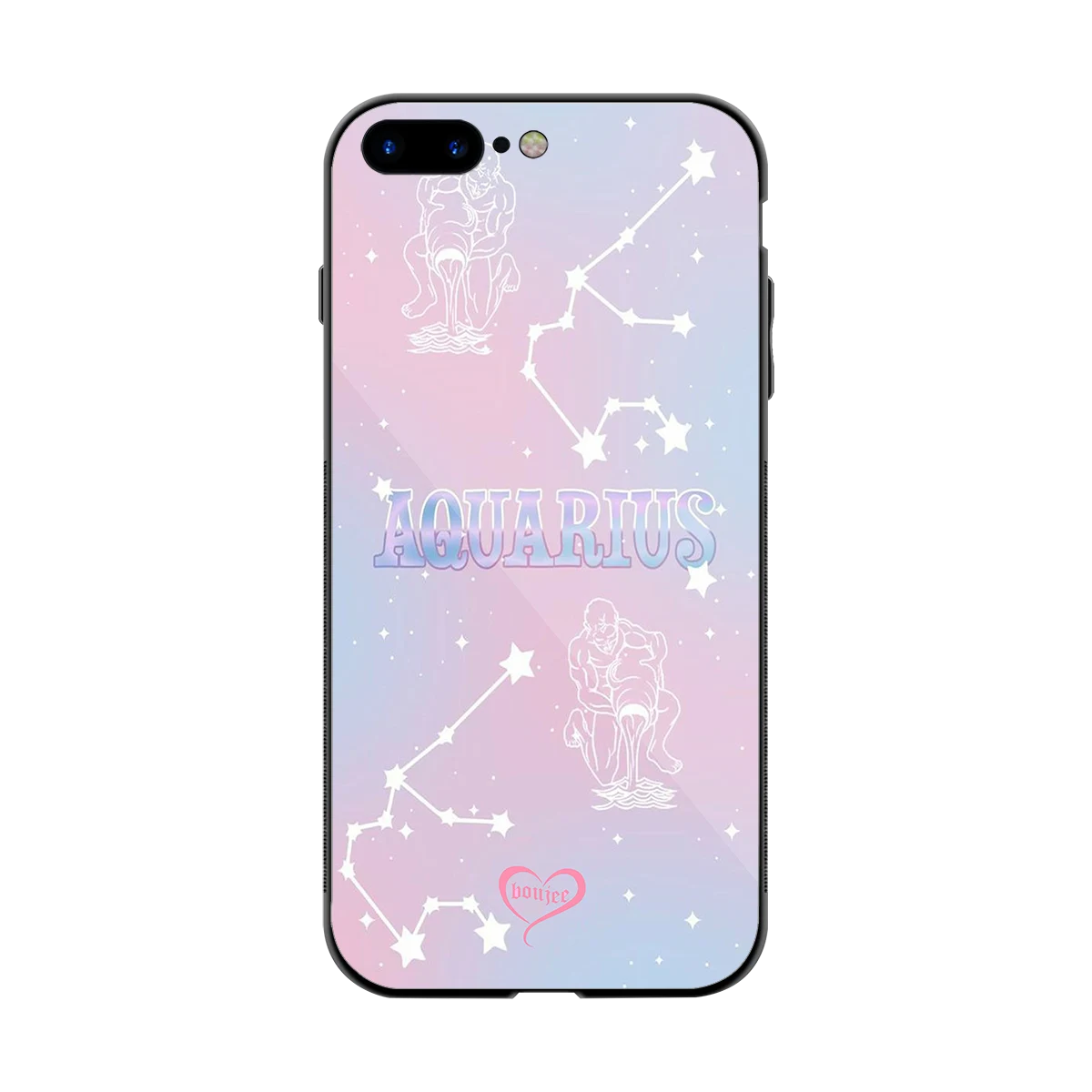 Aquarius Aura back phone cover | glass case for iphone 8 plus