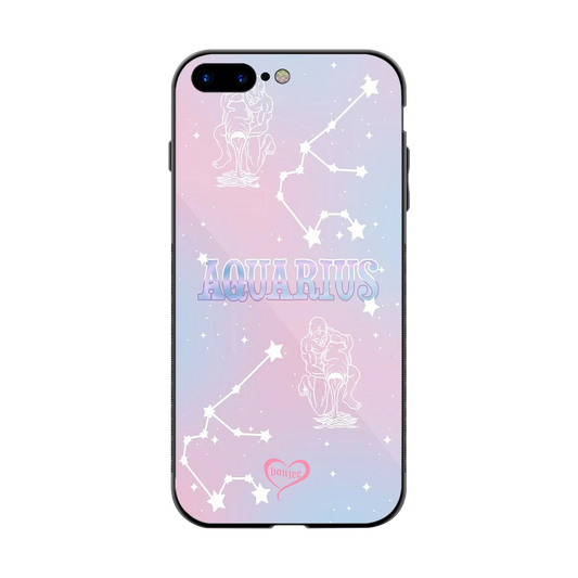 Aquarius Aura back phone cover | glass case for iphone 8 plus