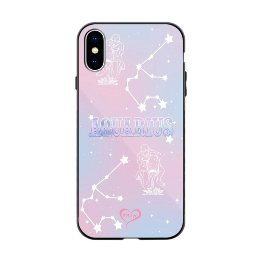 Aquarius Aura back phone cover | glass case for iphone x