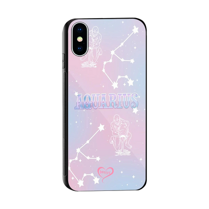 Aquarius Aura sleek iphone x cover with tempered glass back and TPU edges