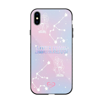 Aquarius Aura back phone cover | glass case for iphone xs max
