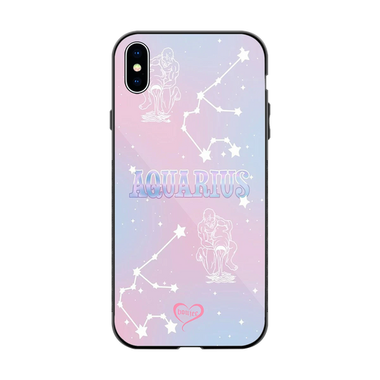 Aquarius Aura back phone cover | glass case for iphone xs max