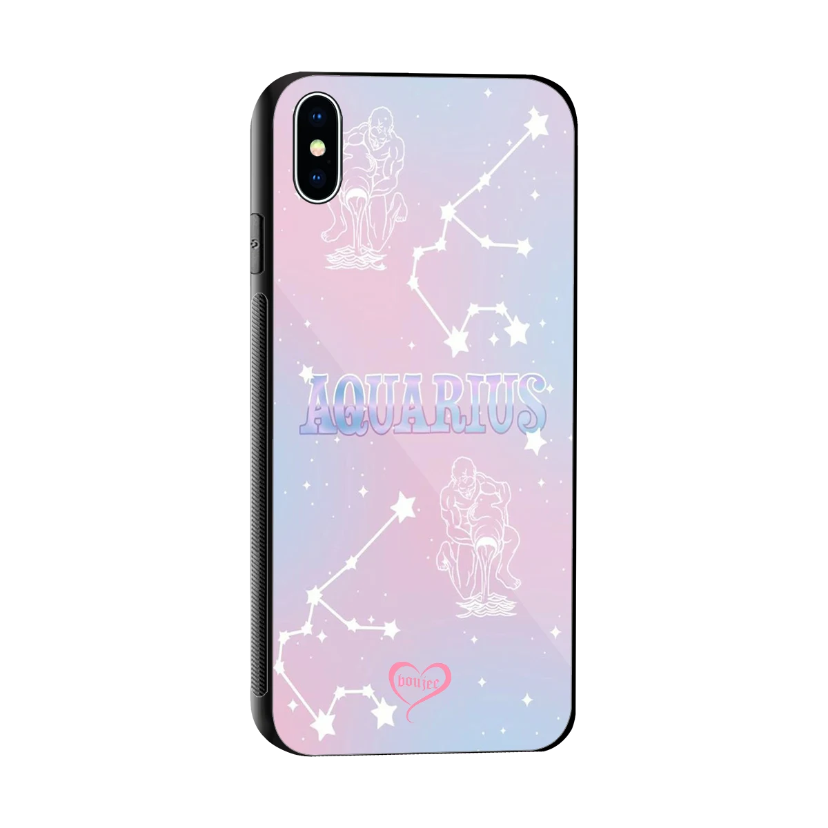 Aquarius Aura sleek iphone xs max cover with tempered glass back and TPU edges