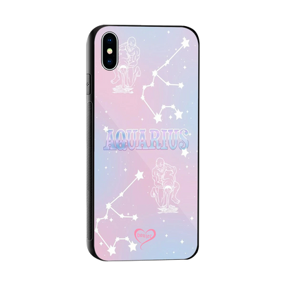 Aquarius Aura sleek iphone xs max cover with tempered glass back and TPU edges