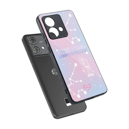 Aquarius Aura sleek motorola edge 40 neo 5g cover with tempered glass back and TPU edges