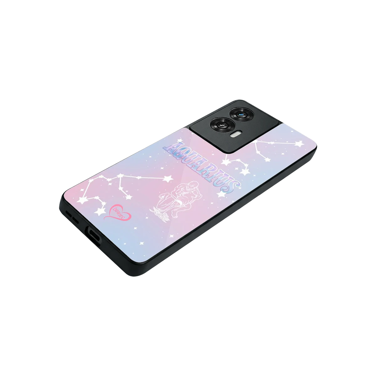 Aquarius Aura stylish phone case for motorola edge 50 fusion | glossy glass and slim fit
