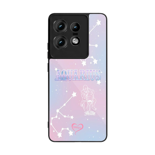 Aquarius Aura back phone cover | glass case for motorola edge 50 pro