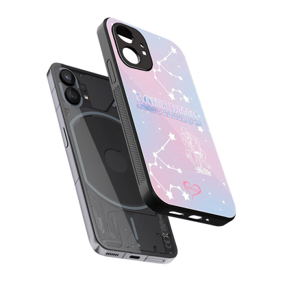 Aquarius Aura sleek nothing phone 1 cover with tempered glass back and TPU edges