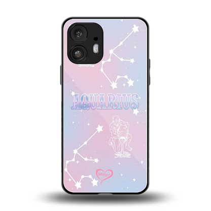 Aquarius Aura back phone cover | glass case for nothing phone 2