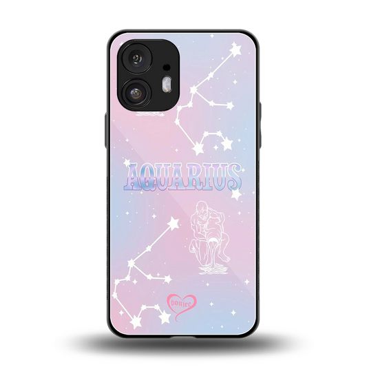 Aquarius Aura back phone cover | glass case for nothing phone 2