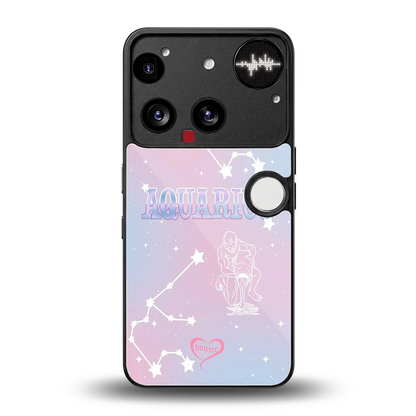 Aquarius Aura back phone cover | glass case for nothing phone 3