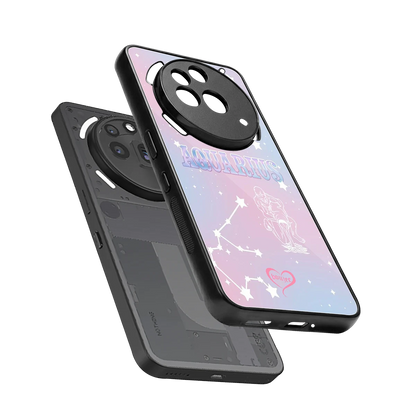 Aquarius Aura sleek nothing phone 3a pro cover with tempered glass back and TPU edges