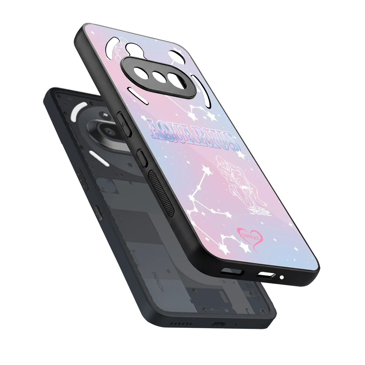 Aquarius Aura sleek nothing phone 3a cover with tempered glass back and TPU edges
