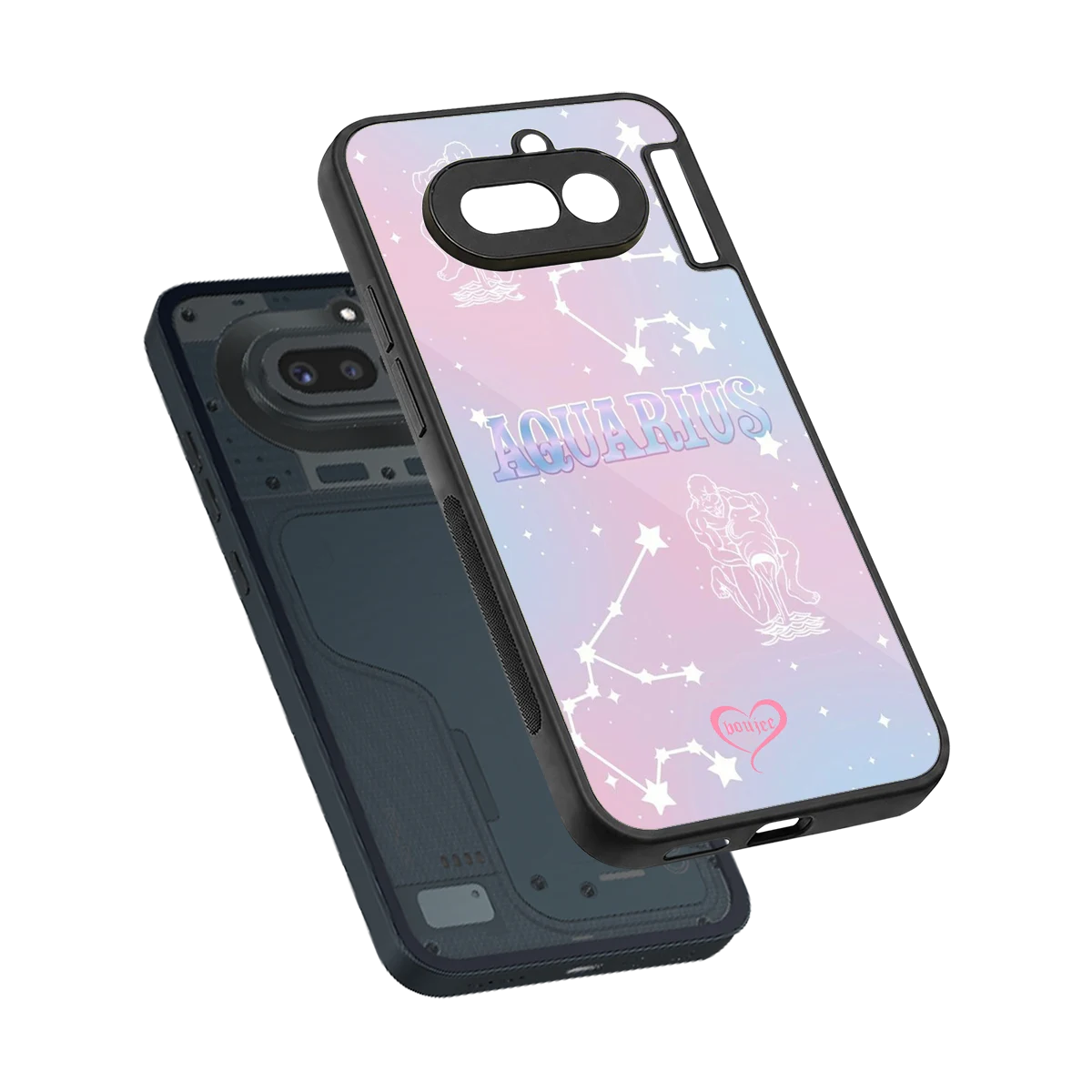 Aquarius Aura sleek nothing phone 4a cover with tempered glass back and TPU edges