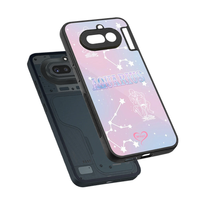 Aquarius Aura sleek nothing phone 4a cover with tempered glass back and TPU edges