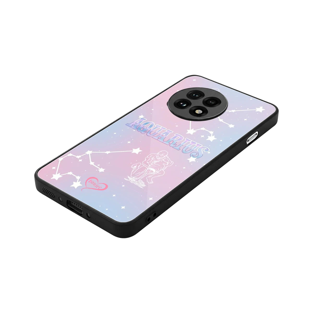 Aquarius Aura stylish phone case for oneplus 13r | glossy glass and slim fit