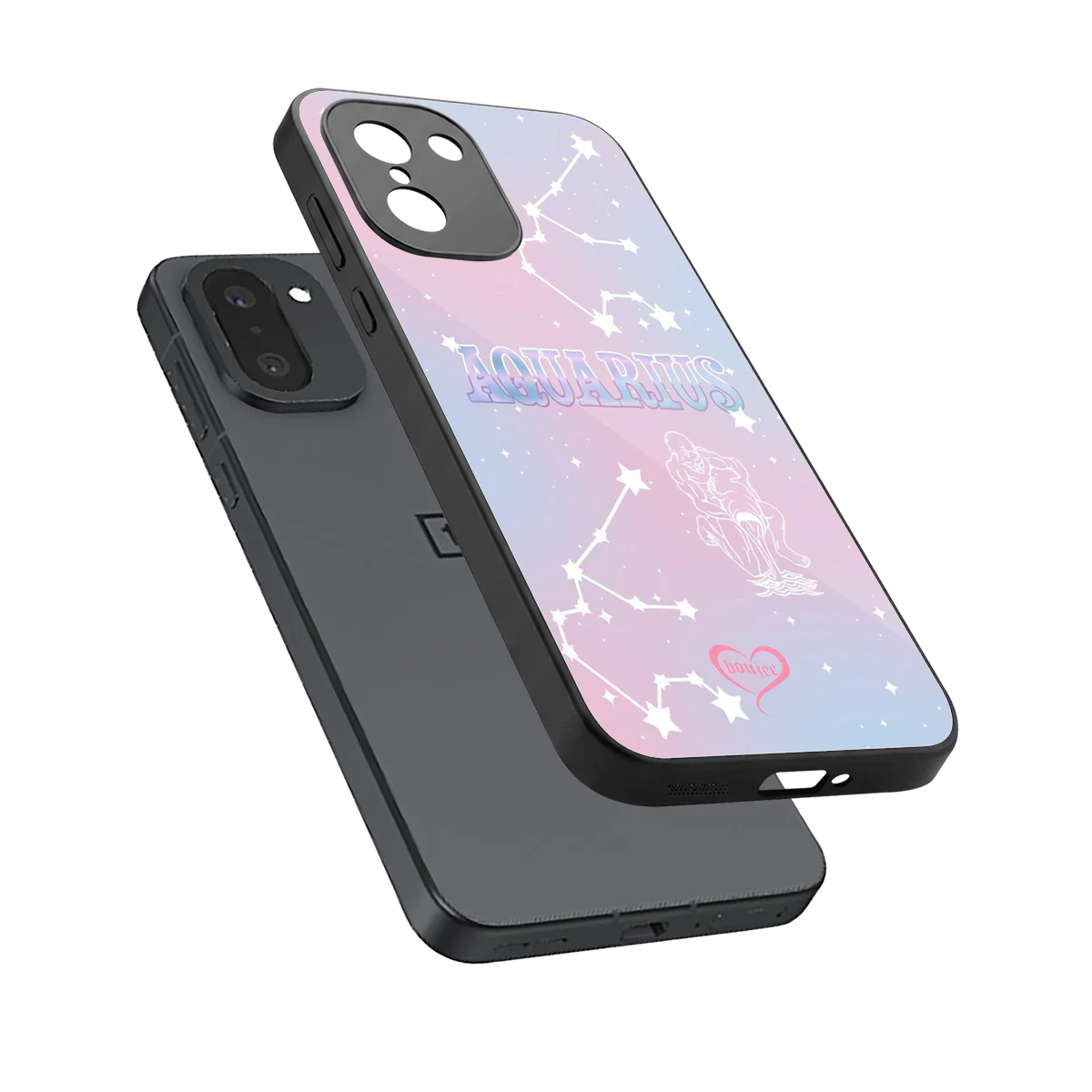 Aquarius Aura sleek oneplus 15r cover with tempered glass back and TPU edges