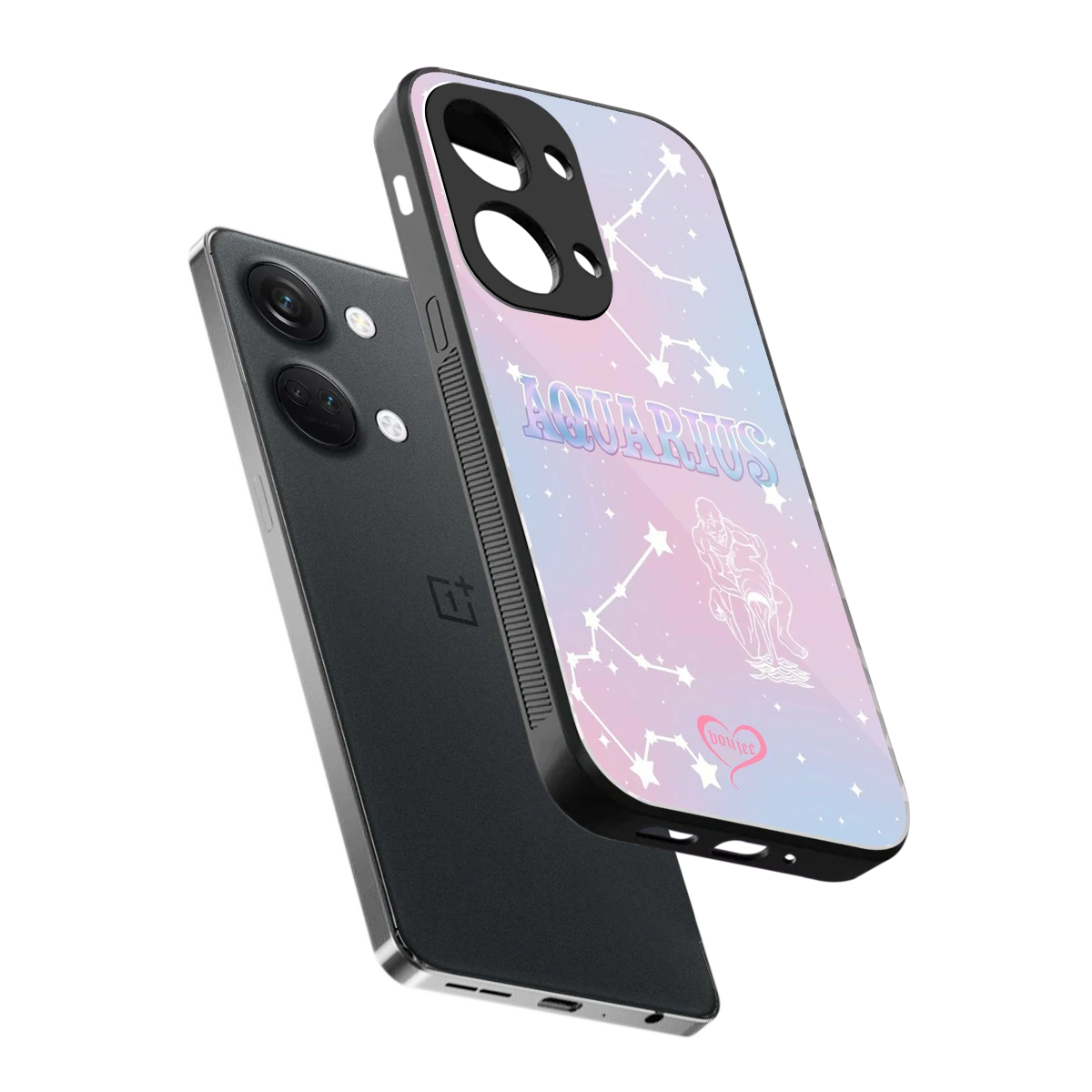 Aquarius Aura sleek oneplus nord 3 cover with tempered glass back and TPU edges
