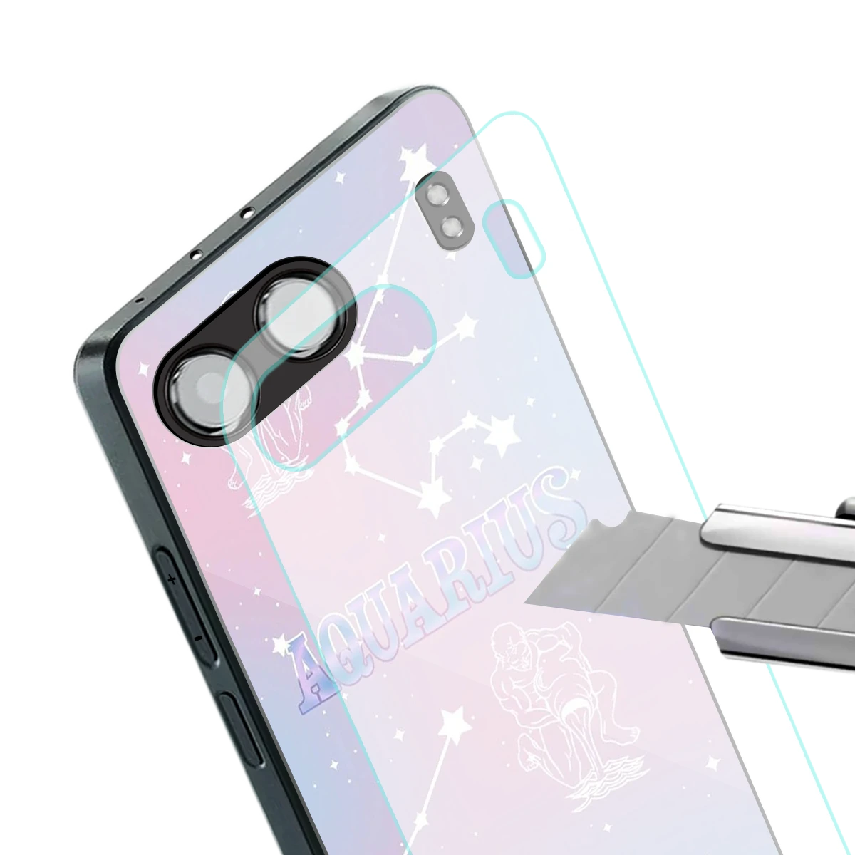Aquarius Aura stylish phone case for oneplus nord 4 | glossy glass and slim fit