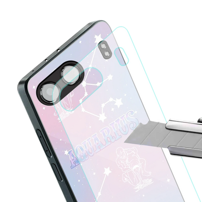 Aquarius Aura stylish phone case for oneplus nord 4 | glossy glass and slim fit